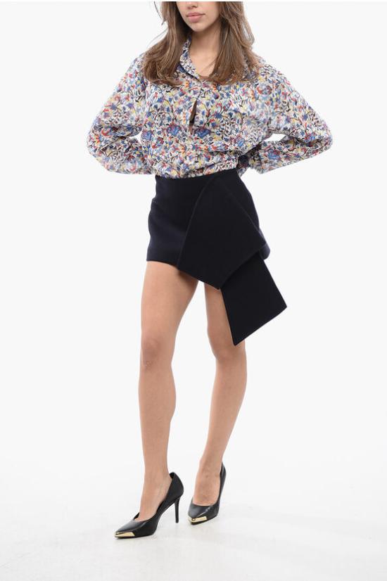  프라다 숏 스커트 P152X 13QC F0008 Midnight blue - PRADA