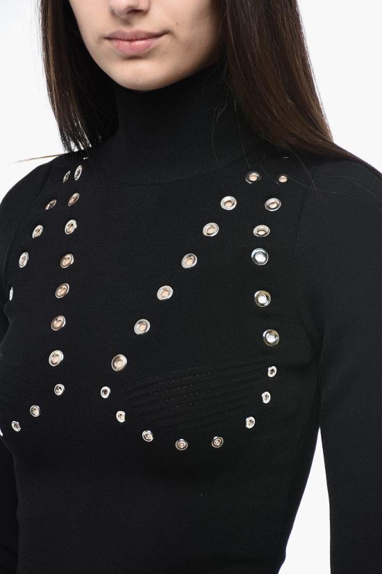  오프화이트 긴팔 티셔츠 OWHF049F23 KNI001 1000 Black - OFF WHITE