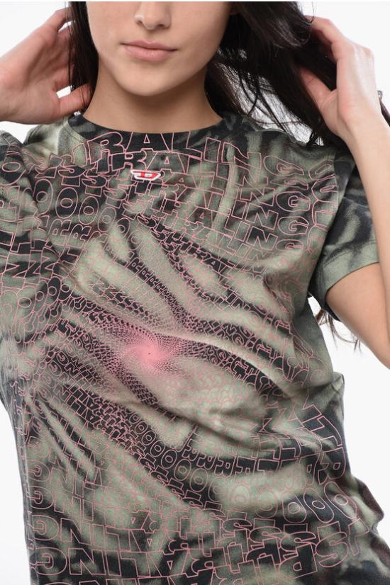  디젤 반팔 티셔츠 A13440 0AJBG 5AFA Military Green - DIESEL