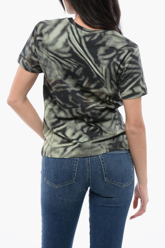  디젤 반팔 티셔츠 A13440 0AJBG 5AFA Military Green - DIESEL