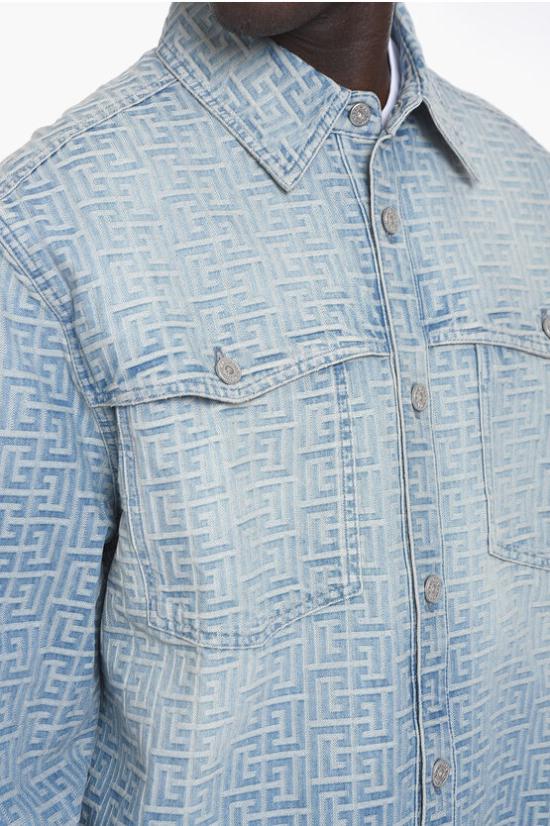  발망 데님 자켓 AH0HC088 DD27 6FF Blue - BALMAIN