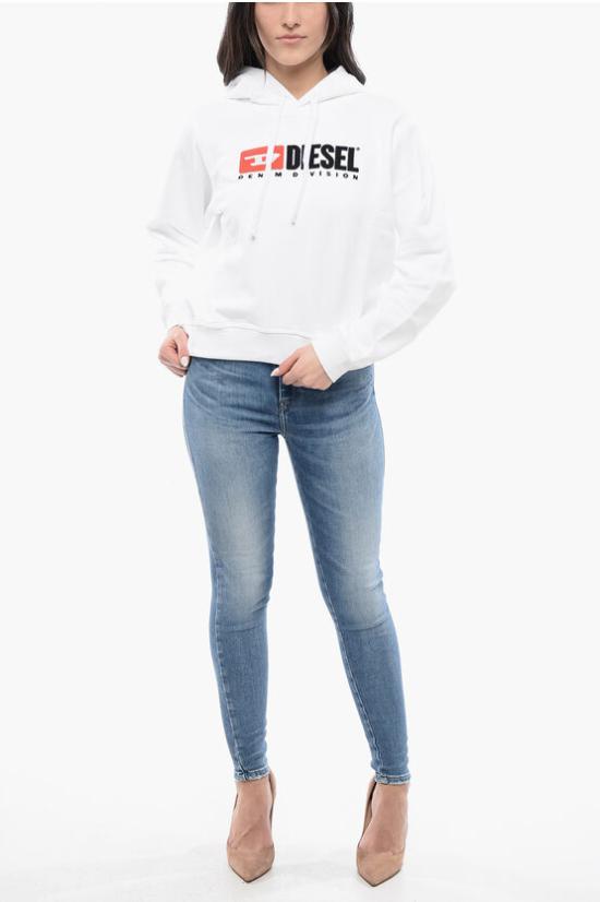  디젤 후드 티셔츠 A05029 0BAWT 100 White - DIESEL