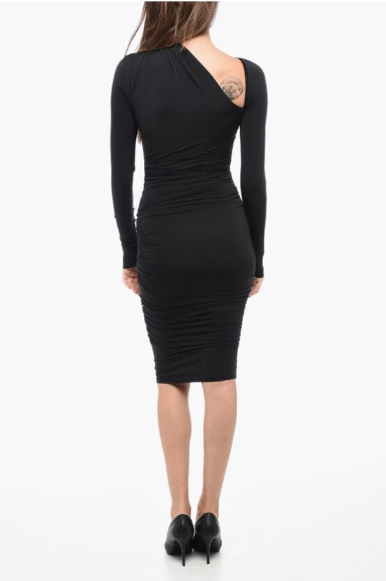  발렌시아가 미디 원피스 751336 TNV57 1000 Black - BALENCIAGA