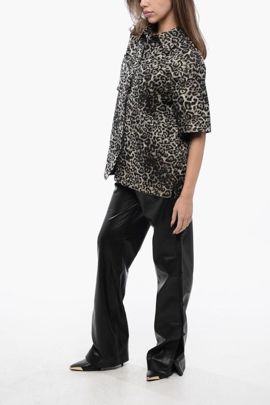  올세인츠 블라우스 JEMI WT063Z LEOPARD GOLD Multicolor - ALLSAINTS