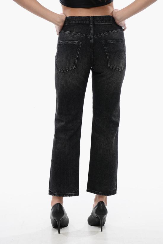  알13 데님 팬츠 R13WD103 D175A 0 ETON BLACK SELVEDGE Black - R13