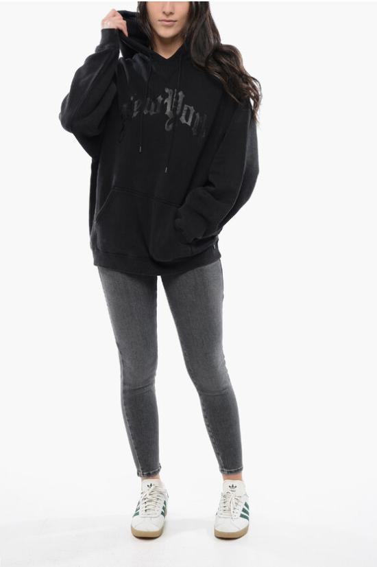  알13 후드 티셔츠 R13WK005 K099C 0 ACID BLACK Black - R13