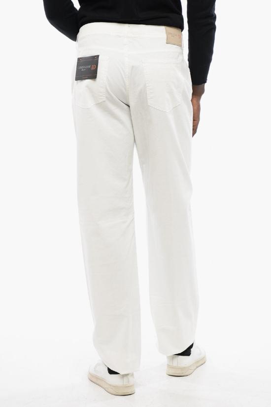  꼬르넬리아니 스트레이트 팬츠 754JD4 5120149 074 White - CORNELIANI