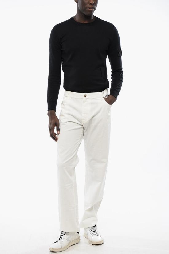  꼬르넬리아니 스트레이트 팬츠 754JD4 5120149 074 White - CORNELIANI