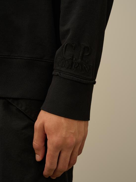 25FW 씨피 컴퍼니 긴팔 티셔츠 17CMSS068A002246G 999 BLACK - C.P. COMPANY