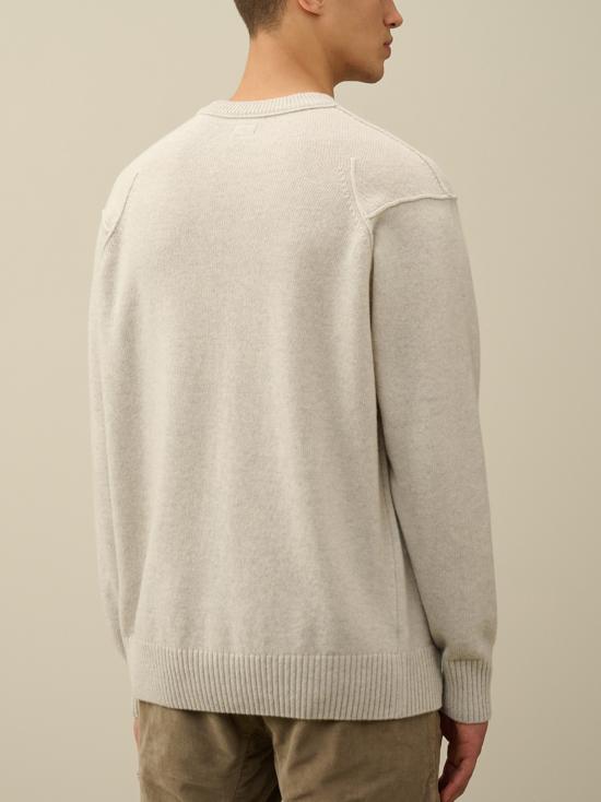 25FW 씨피 컴퍼니 램스울 GRS 크루넥 니트  17CMKN047A110149A M13 OFF WHITE - C.P. COMPANY