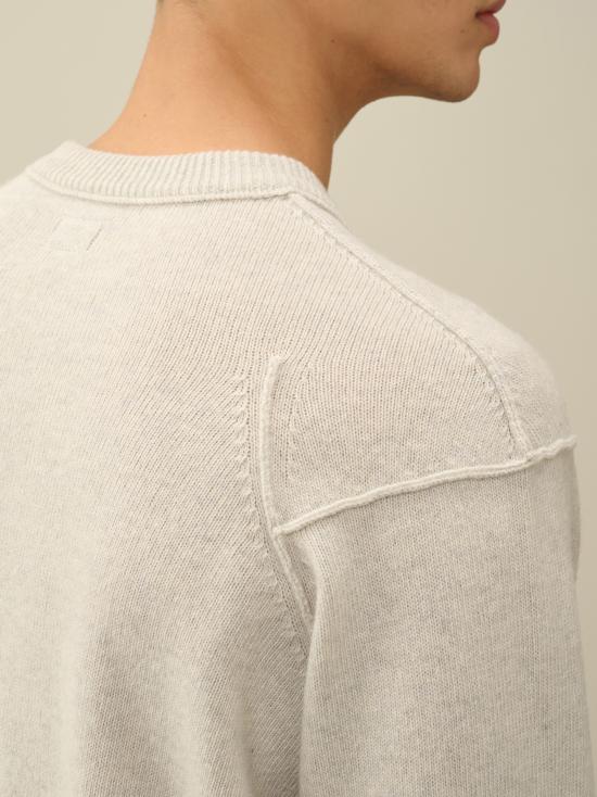 25FW 씨피 컴퍼니 램스울 GRS 크루넥 니트  17CMKN047A110149A M13 OFF WHITE - C.P. COMPANY