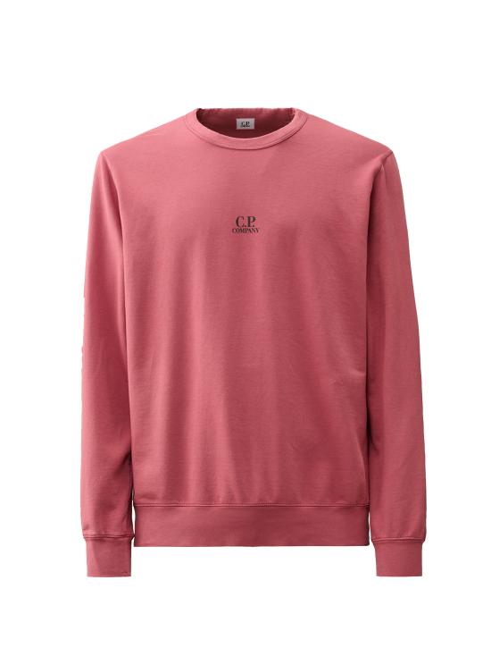  씨피 컴퍼니 라이트 플리스 로고 스웨트 셔츠 16CMSS162A002246G 577 RED BUD