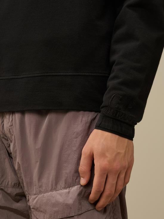 25FW 씨피 컴퍼니 후드 티셔츠 17CMSS070A002246G 999 BLACK - C.P. COMPANY