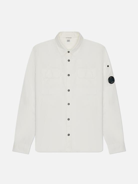 25FW 씨피 컴퍼니 오가닉 개버딘 셔츠 17CMSH140A110143G 103 GAUZE WHITE