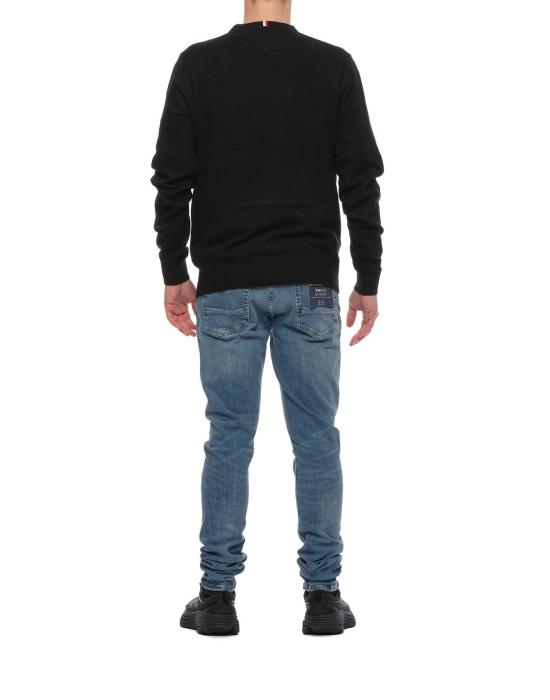 26SS 타미힐피거 스웨터 토미힐피거 남성용 면 풀오버 (자수 국기 장식) MW0MW28046 BDS - TOMMY HILFIGER