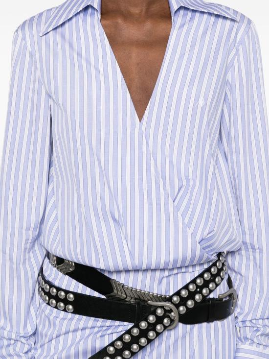 25SS 디 아티코 숏 원피스 250WCA00394CCC051AA 870 WHITE NAVY BLUE - THE ATTICO