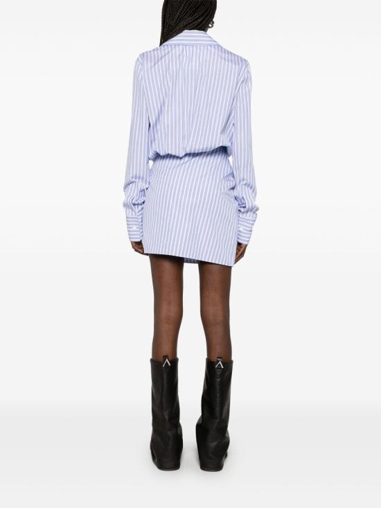 25SS 디 아티코 숏 원피스 250WCA00394CCC051AA 870 WHITE NAVY BLUE - THE ATTICO