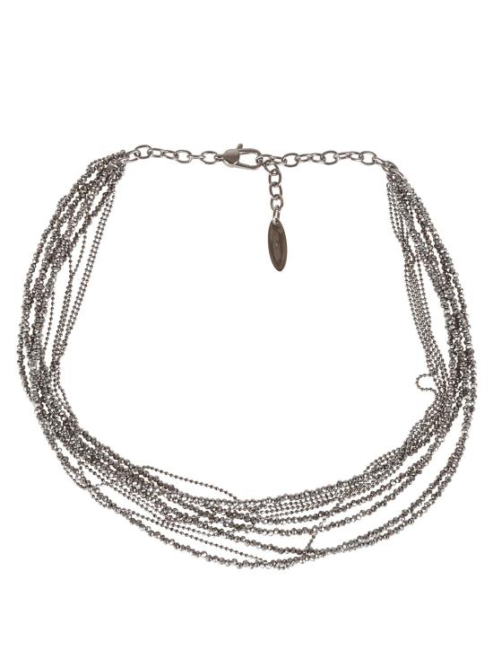 25SS 브루넬로 쿠치넬리 목걸이/팬던트 MCOW9LV25 VETRO RUTENIO METALLIC