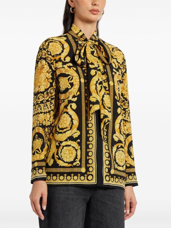 25SS 베르사체 셔츠 10144891A11743 5B000 Black - VERSACE