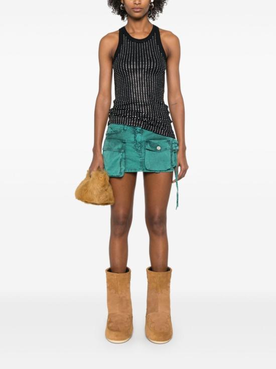 25SS 디 아티코 민소매 티셔츠 250WCN00004JJJ051TR 100 BLACK - THE ATTICO