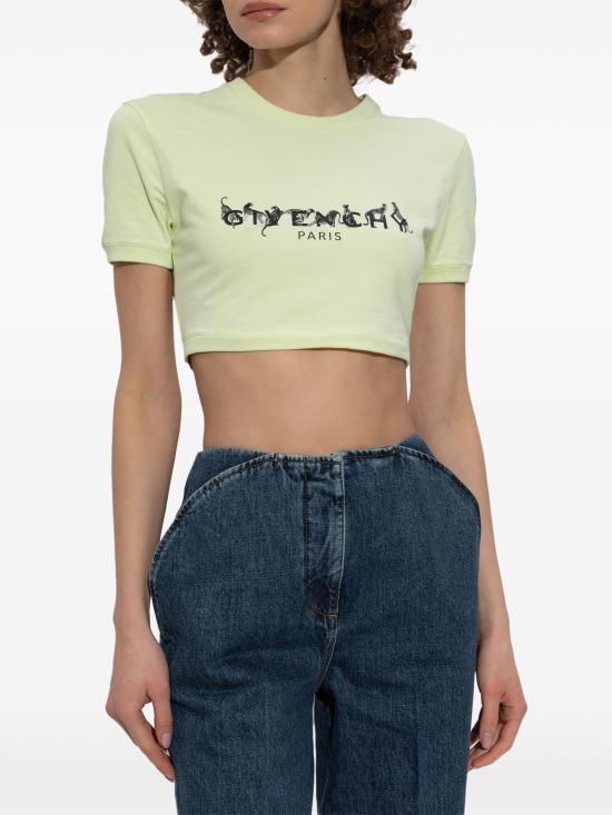 25SS 지방시 반팔 티셔츠 BW70C6P704 330 Green - GIVENCHY