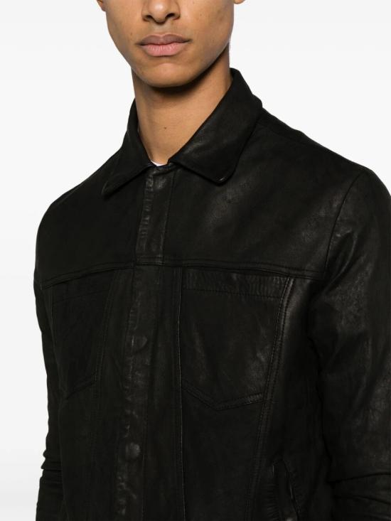  조르지오 브라토 바이커 자켓 GU24S20098VBRUSH BLACK - GIORGIO BRATO