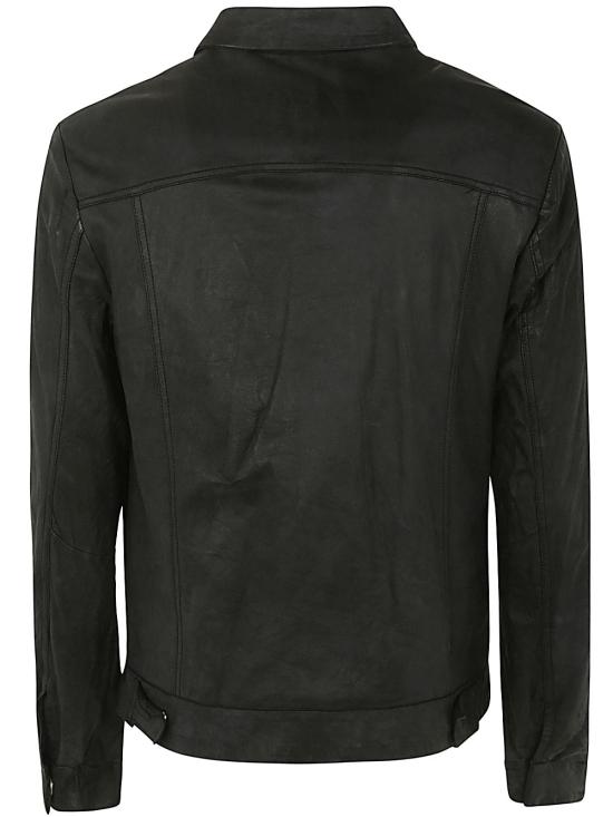  조르지오 브라토 바이커 자켓 GU24S20098VBRUSH BLACK - GIORGIO BRATO