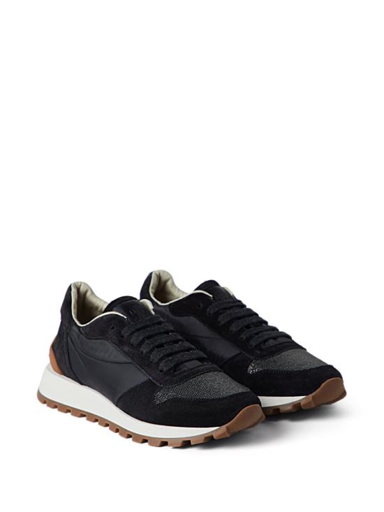  브루넬로 쿠치넬리 로고 로우탑 스니커즈 MZSFG1960C101 black - BRUNELLO CUCINELLI
