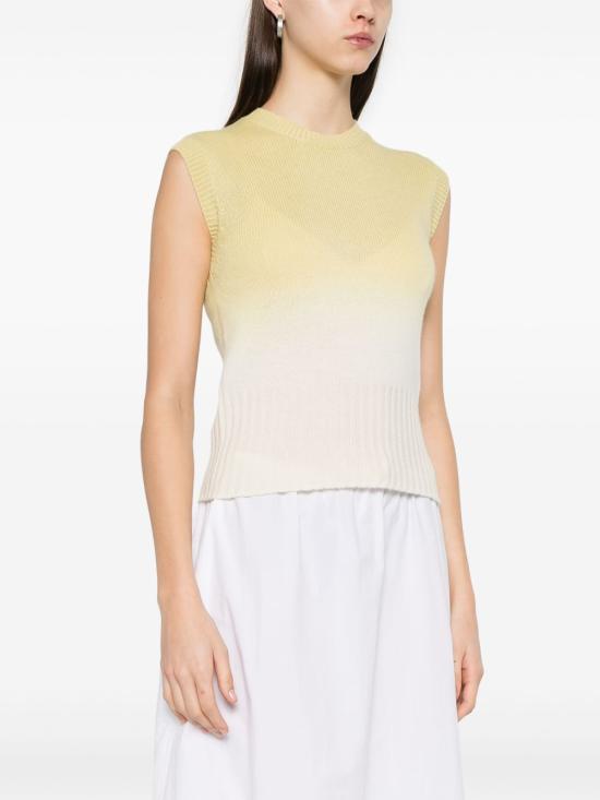  파비아나 필리피 민소매 티셔츠 MAD265F105L1600000 yellow - FABIANA FILIPPI