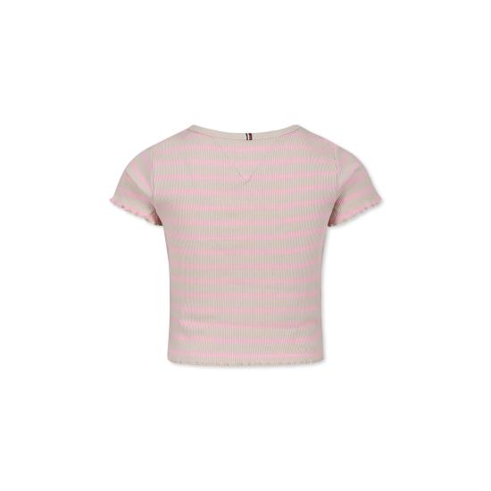 25SS [키즈] 타미힐피거 티셔츠 24F THKG0KG08509J KG0KG08509 0D1 PINK - TOMMY HILFIGER
