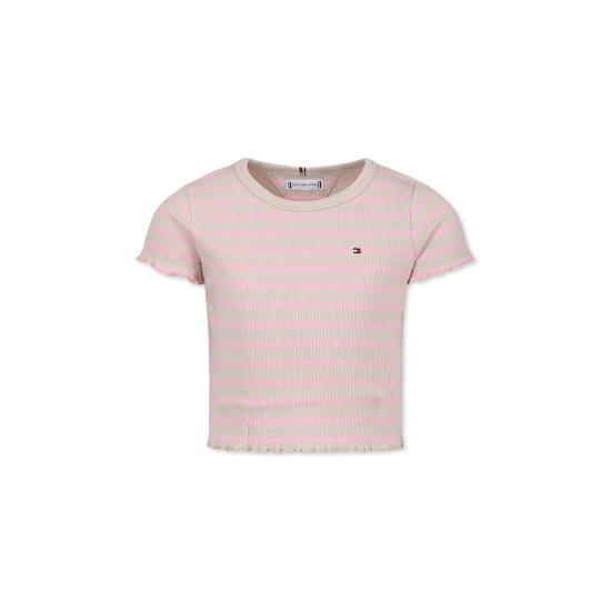 25SS [키즈] 타미힐피거 티셔츠 24F THKG0KG08509J KG0KG08509 0D1 PINK - TOMMY HILFIGER
