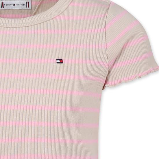 25SS [키즈] 타미힐피거 티셔츠 24F THKG0KG08509J KG0KG08509 0D1 PINK - TOMMY HILFIGER