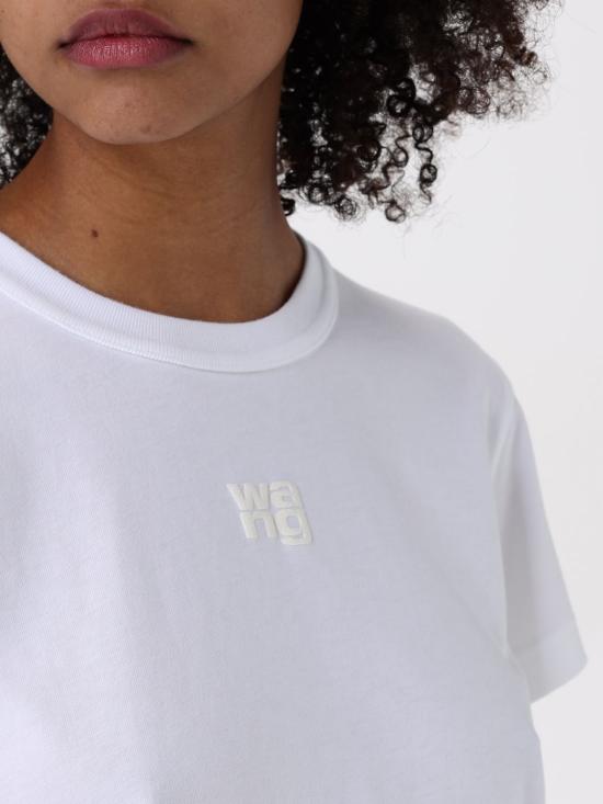 25FW 알렉산더 왕 반팔 티셔츠 4CC3241521 100 White - ALEXANDER WANG