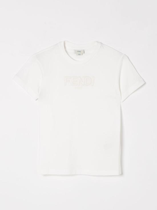 25FW [키즈] 펜디 티셔츠 JUI1747AJ F0TU9 White