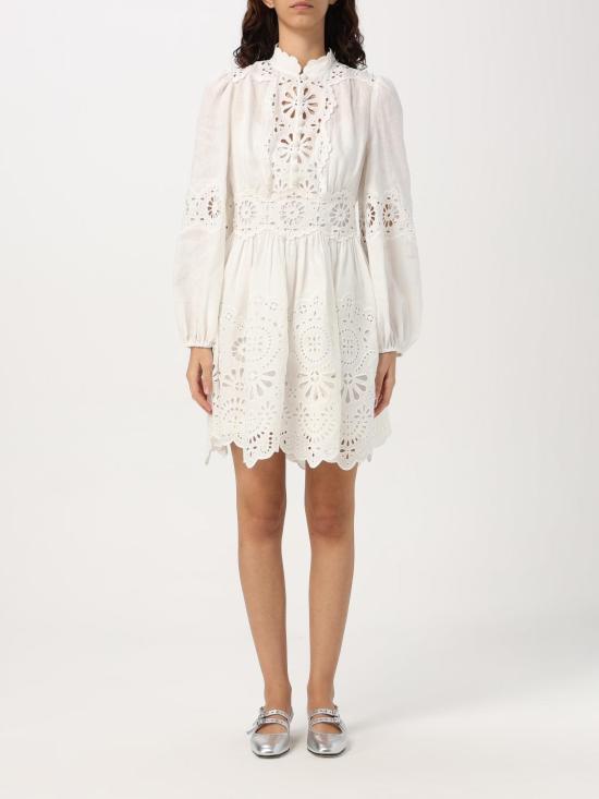 25FW 짐머만 롱 원피스 0981DRS252 IVO White