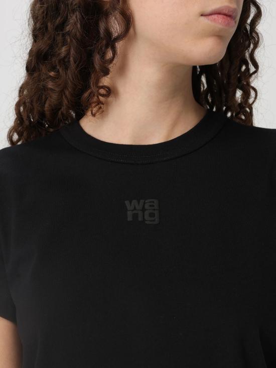 25FW 알렉산더 왕 반팔 티셔츠 4CC3241521 001 Black - ALEXANDER WANG