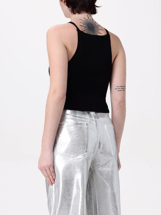 25SS 쿠레쥬 포인티 립 니트 탱크탑 VESMTO042FI0001 9999 Black - COURREGES