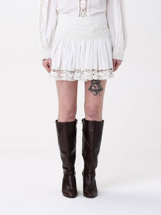 25SS 이자벨마랑에뚜왈 숏 스커트 JU0304FAC1J14E 20WH White