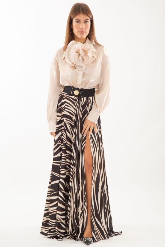  바빌론 롱 스커트 VS00603 MULTICOLOR Black White - BABYLON