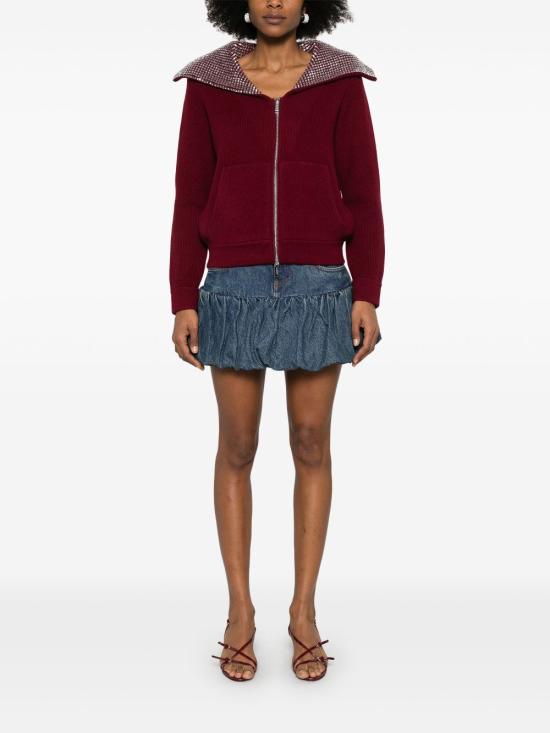  셀프 포트레이트 가디건 RS25117JBU burgundy - SELF PORTRAIT