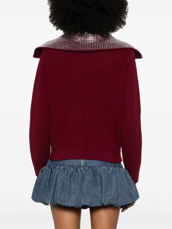  셀프 포트레이트 가디건 RS25117JBU burgundy - SELF PORTRAIT