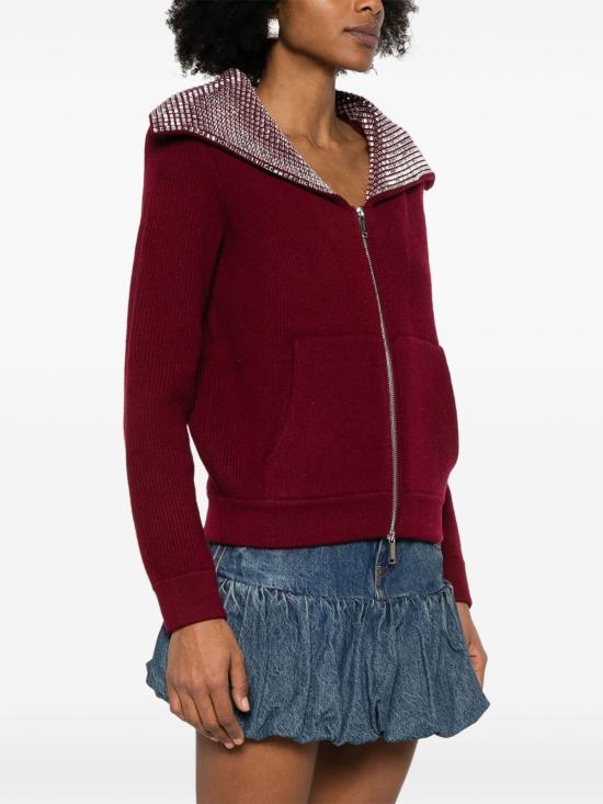  셀프 포트레이트 가디건 RS25117JBU burgundy - SELF PORTRAIT