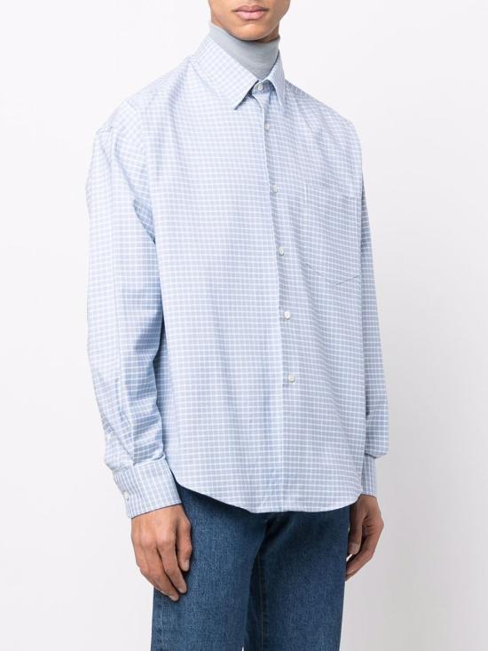  아미 셔츠 USH111488 blue - AMI