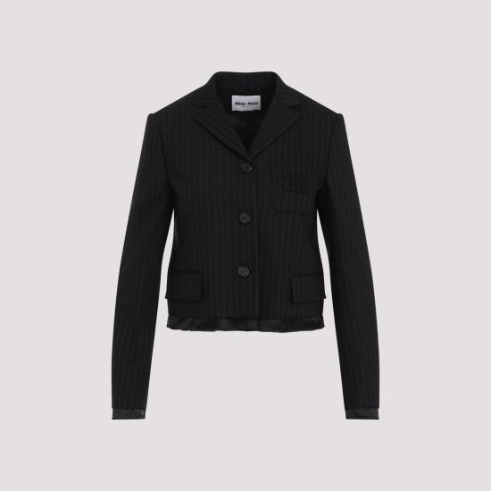 25SS 미우미우 자켓 MH1783SOOO16FA F0002 BLACK - MIU MIU