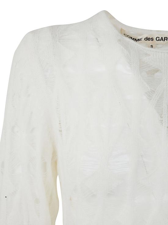  꼼데가르송 스웨터 GKN004S23 2 WHITE - COMME DES GARCONS