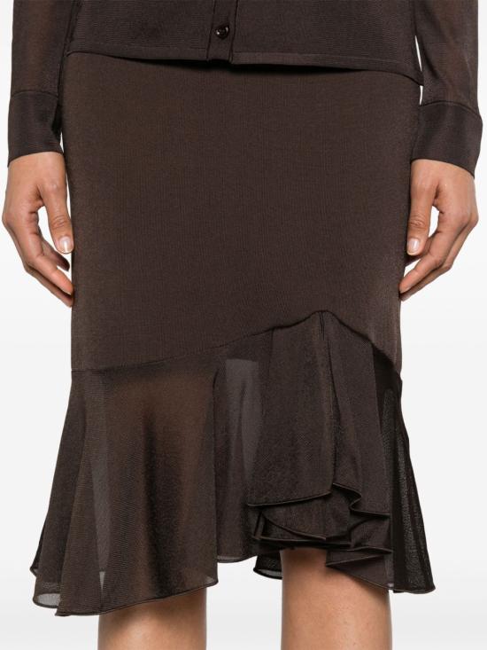  톰포드 미디 스커트 GCK188YAX711 KB377 BROWN - TOMFORD