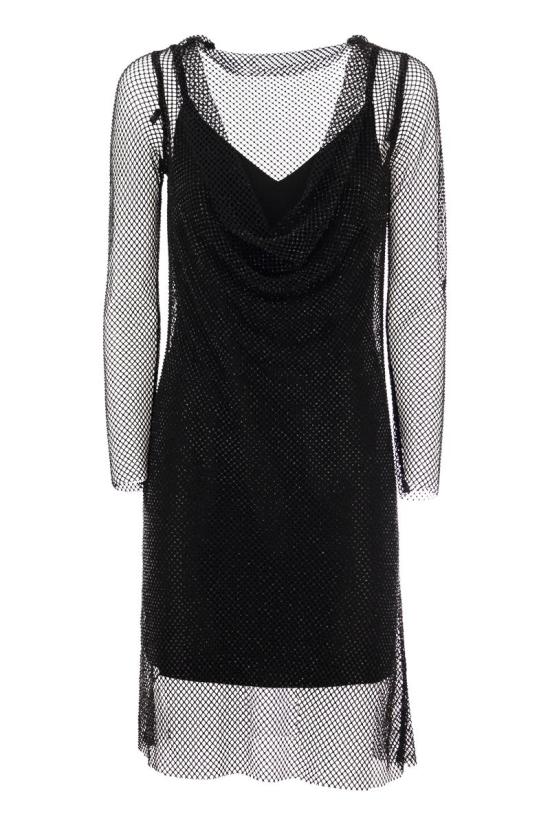 23FW 막스마라 미디 원피스 2382360332600 002 BLACK