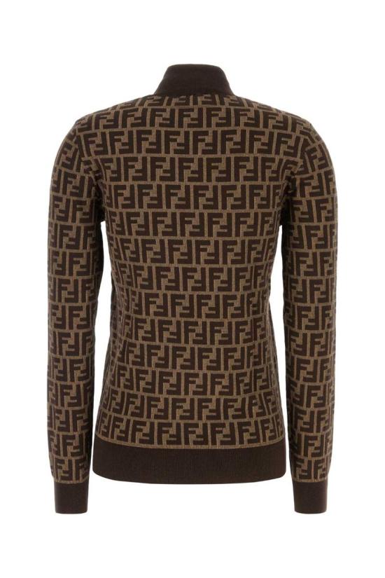  펜디 FF 자카드 코튼 하이칼라 스웨터  FZXC73ASJT F0GGE PRINTED - FENDI