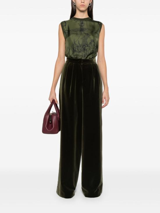  파비아나 필리피 수트 팬츠 PAD224F832D7630000 dark green - FABIANA FILIPPI