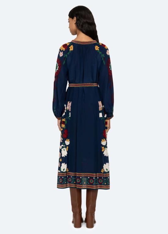  씨뉴욕 롱 원피스 Sea Ny Cassia 드레스 네이비 - SEA NY